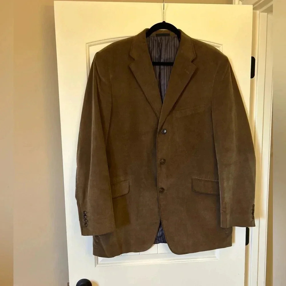 Men’s Brown Corduroy Blazer. Madison Size 44L Sport Coat